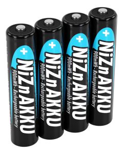 NiZN rechargeable battery Micro AAA 900mWh 4 pcs.