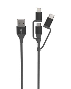 USB 3in1 Data and Charging Cable 120 cm