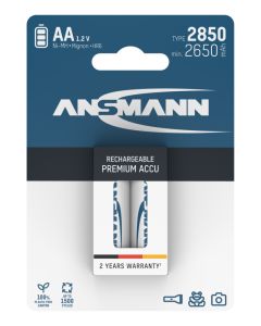  NiMH Rechargeable battery AA / HR6 type 2850 (min. 2650 mAh) 2 pcs. blister packaging