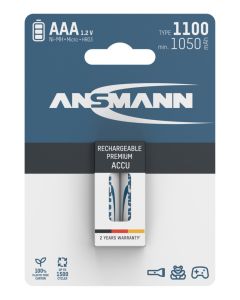  NiMH Rechargeable battery AAA / HR03 type 1100 (min. 1050 mAh) 2 pcs. blister packaging