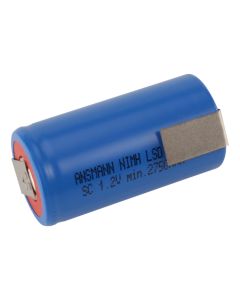 NiMH Rechargeable battery  / type 3000 (min. 2750 mAh) maxE with solder tail